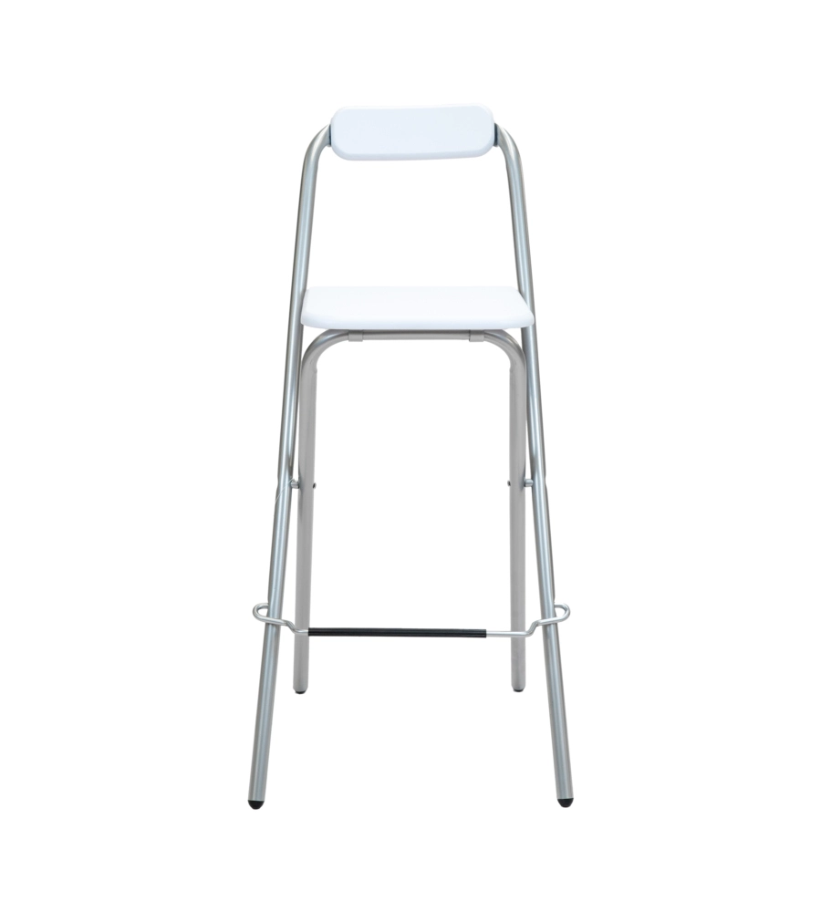 Sgabello pieghevole bellahome bianco 48,5x48x97 cm